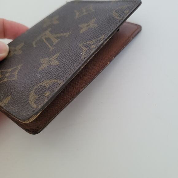 Vintage Louis Vuitton LV Brown Bi-Fold Leather Wallet Monogram Card ID Unisex - Picture 8 of 10